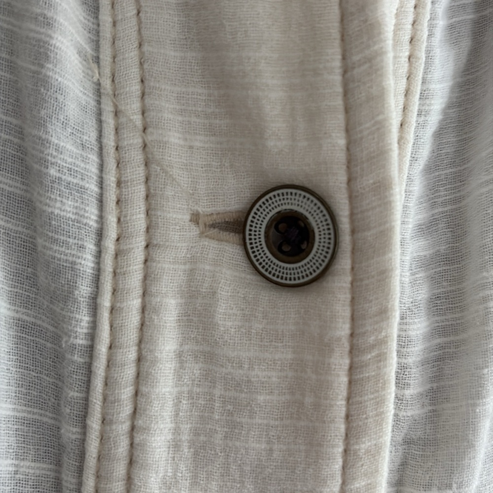 Anthropologie cream cotton safari jacket - Picture 9 of 10
